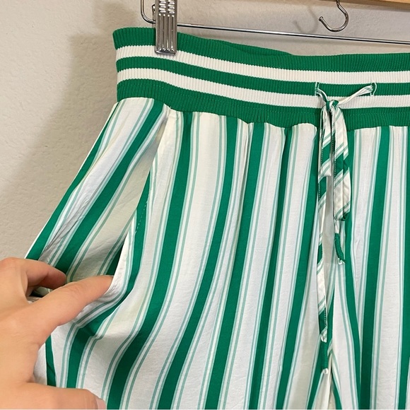 Anthropologie‎ Satin Striped Silky Bermuda Boxer Long Shorts Size Small - Picture 5 of 8